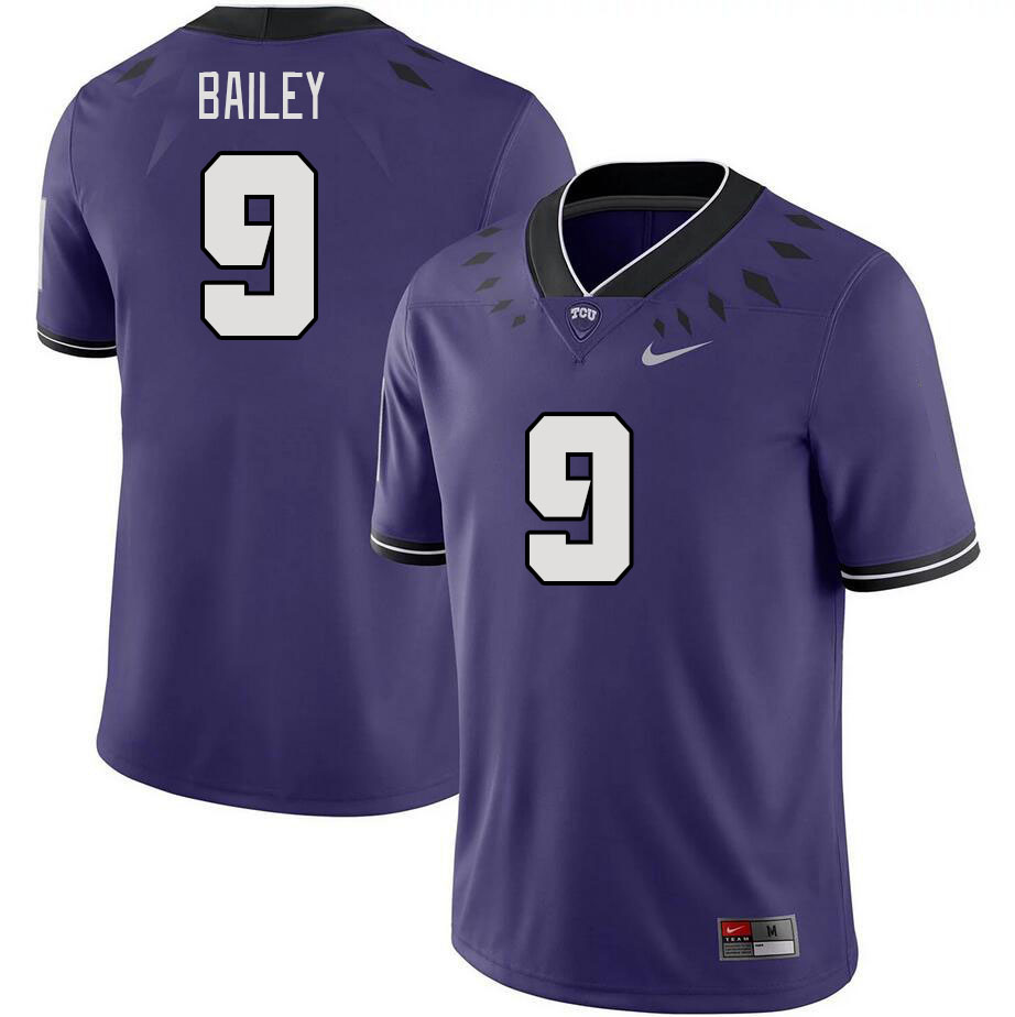 Men #9 Emani Bailey TCU Horned Frogs 2023 College Footbal Jerseys Stitched-Purple - Click Image to Close